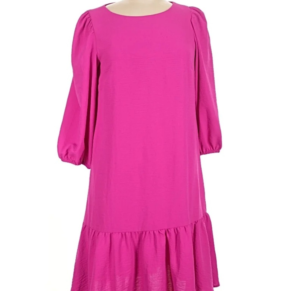 NWOT DKNY pink dropwait 3/4 sleeve dress